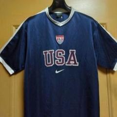NIKE ナイキ サッカー アメリカ代表 練習着 ゲームシャツ Lサイズ NIKE ナイキ サッカー アメリカ代表 練習着 ゲームシャツ L