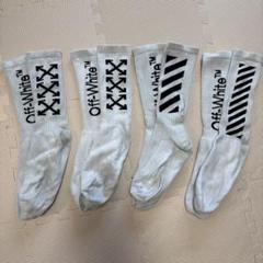 Off-White ソックス　グレー　タグ付　新品 Logo Sock High 3P | グレー | On 日本