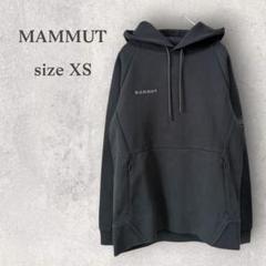 【MAMMUT】マムート　スウェット　パーカー　フード　ブラック　ロゴ　黒　XS