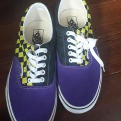 人気新品 チェック柄 紫 Vans スニーカー メルカリ - 751505 27センチ 靴