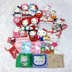 ハローキティ セット ぬいぐるみ ご当地 ハンカチ 時間割表 砂時計 巾着のサムネイル