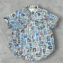 ヒステリックグラマー (F) 総柄シャツ　半袖　ヒスガール　ロゴ　日本製