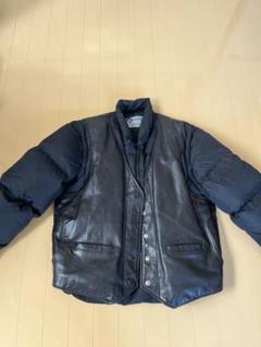 Schott ラムレザー フーデッドジャケット パーカー ブルー 白線 レア Schott ラムレザー フーデッドジャケット パーカー ブルー 白線 レア