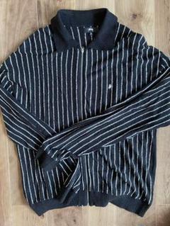 STUSSY ニットポロ　ネイビー　M ストライプ 2025年最新】stussy ニットポロの人気アイテム - メルカリ
