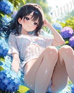 b073 美少女 かわいい イラスト 下着 コスプレ セクシー A4ポスター