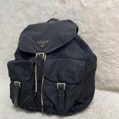 人気 美品 プラダ リュック バックパック 三角ロゴ プレート