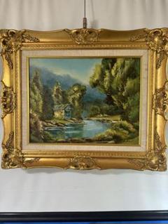 Ｆ25号キャンバス画　展覧会額縁　肉筆　油彩　絵画　夢　希望　インテリアア-ト F25号キャンバス画 展覧会額縁 肉筆 油彩 絵画 夢 希望