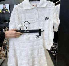 UTAA ゴルフウェアセット ホワイト　スカート　長袖シャツ　サンバイザー　新品 UTAA ゴルフウェアセット ホワイト スカート 長袖シャツ サン