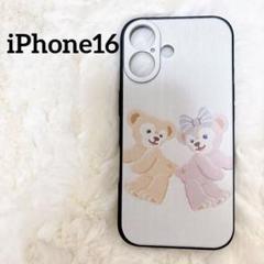 匿名配送❣️31 iPhone16 ソフトケース　ダッフィー　白黒
