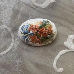 セール(SALE)開催中！ファッション通販 九谷焼✴︎花柄ブローチ メルカリ - 3cm x 約5cm アクセサリー
