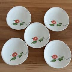 1952 香蘭社 紅椿文 皿 5客 金彩 未使用 美術品・アンティーク