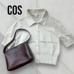 COS - cos ショートスリーブモヘアカーディガン MOHAIR OVERSIZED V-NECK CARDIGAN モヘア製オーバーサイズV