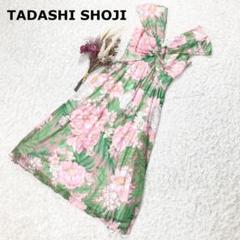 【極美品】タダシショウジコレクション　ワンピースドレス　サテン フレア タダシショージ TADASHI SHOJI☆セレブ御用達！高級感漂う