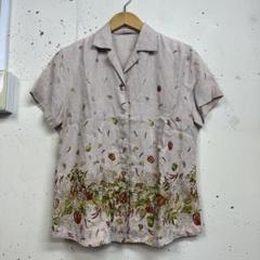 mademoiselle nonnon マドマーゼルノンノ 半袖シャツ 花柄刺繍 Mademoiselle NONNON マドモアゼルノンノンMademoiselle NON