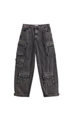 zara ユーティリティ　カーゴデニムパンツ　初期カラー ZARA(ザラ) / ポケットユーティリティデニムパンツ/カーゴパンツ
