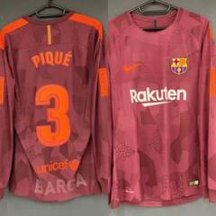 【好評にて期間延長】 17/18 バルセロナ NIKEオフィシャル長袖 選手支給 ピケ ウェア