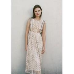 ZARA 美品セミシースルードットワンピース ロング ワンピース