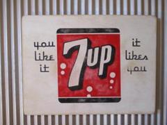 1970年代★7upバブミラー看板★アメリカ雑貨★店舗広告 1970年代☆7upバブミラー看板☆アメリカ雑貨☆店舗広告