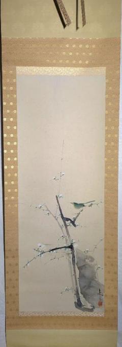 井手岳水　梅　梅に鶯　花鳥画　共箱　書画、骨董品、美術品 m89578199181_1.jpg?1677028507