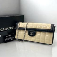 【希少】CHANEL チョコバー チェーンショルダー パテント ターンロック
