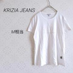 KRIZIA JEANS クリツィアジーンズ　Tシャツ　M 白　ロゴプリント