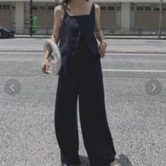 美品✨Ameri VEST SET BARE TOP ROMPERS S Ameri（アメリ）の「VEST SET BARE TOP ROMPERS（つなぎ
