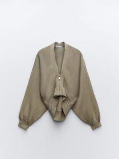 ZARA チェック柄ボンバージャケット ボンバーニットジャケット アウター CHECKERED KNIT BOMBER JACKET - Brown / Ecru | ZARA United States