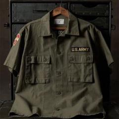 大人気❤️米軍風ワークシャツ　アメカジスタイル　春秋向き　半袖シャツ