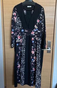 ⭐︎美品⭐︎PAJARITO 黒花柄ロングワンピース