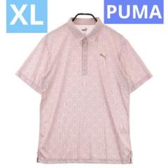PUMA GOLF プーマ ゴルフ 半袖 ポロシャツ 柄 ピンク ゴルフウェア