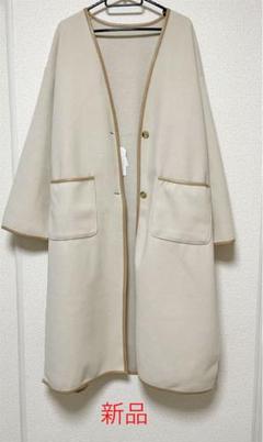 ROOM903 コートの中古/未使用品 - メルカリ 商売 最終SALE♪ 新品 Pin'X ノーカラーコート ホワイト ロングコート