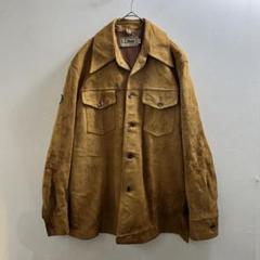 ビンテージ80s-90s LLBean スウェードヌバックコートジャケット 古着 80s USA製 LL Bean 名作 チンスト ウール ライナー
