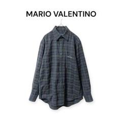 【MARIO VALENTINO】 size S ネルシャツ チェックa1416