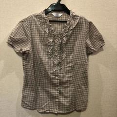 ジェイプレス チェックの半袖ブラウス