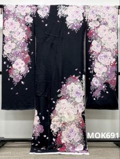 振袖 仮絵羽 FINALSTAGE 刺繍 銀彩 正絹 未仕立て品 八掛付