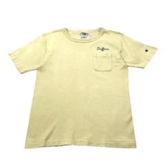 champion Tシャツ コラボ USA製 ロゴ刺繍 ワッペン 黄色 S