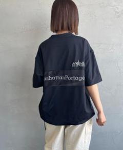 Manhattan Portage バックプリントTシャツ Mサイズ ブラック