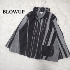 【BLOWUP】ギンガムチェックシャツジャケット薄手羽織り 七分袖 総柄 日本製