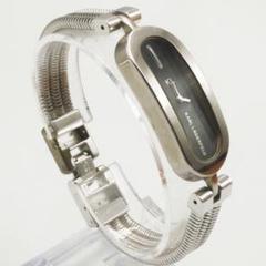 KARL LAGERFELD稼働品シルバー腕時計ブラック文字盤メンズウォッチ