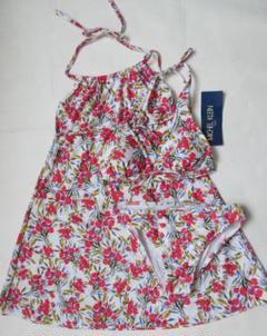 新品 9M 婦人水着 ビキニ 3点セット お花柄　 ワンピース付き