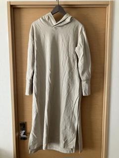 ABAHOUSE アバハウス ベージュ フード付き ロングワンピース