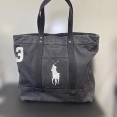 ポロラルフローレン トートバッグ ポニー 刺繍 大容量 A4収納可能
