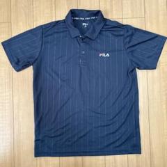 FILA ネイビー ストライプ ポロシャツ Sのサムネイル