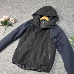 ワークマン　RAIN WEAR フード　ブルゾン　黒　紺色　Sサイズ