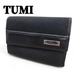 TUMI ブラック　6連キーケース　レザー　キャンバス　希少　ロゴプレートのサムネイル