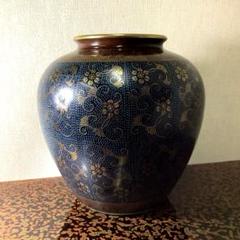 九谷焼 飾り壷 花瓶 栄峰 古物 骨董品 九谷焼 飾り壷 花瓶 栄峰 古物 骨董品