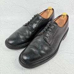 【美品】サンダース 1223BG ミリタリーオフィサーシューズ 黒 9 英国