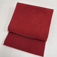 夏帯 名古屋帯 紗 紋紗 花柄織出し 八寸 カジュアル帯 正絹 AO-5195