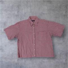 90s OLD UNIQLO半袖チェックシャツ　短丈 ボックスcityboy