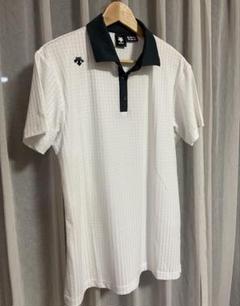 美品 DESCENTE デサントゴルフ 半袖ポロシャツ O 白 中田英寿